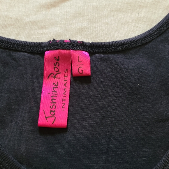 Jasmine Rose Intimates Women's Classic Simple Black Nightwear Tank Top - Picture 10 of 13